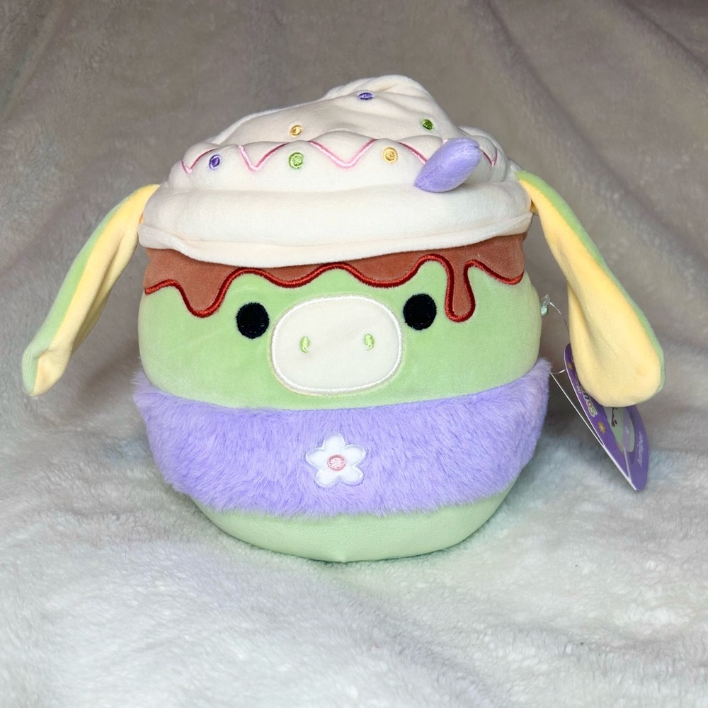 NWT Squishmallows 8” Juniper the Milkshake Donkey Easter 2025 Plush